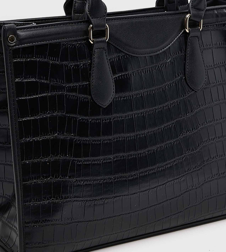 Textured Satchel Bag