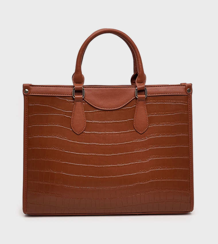 Textured Satchel Bag