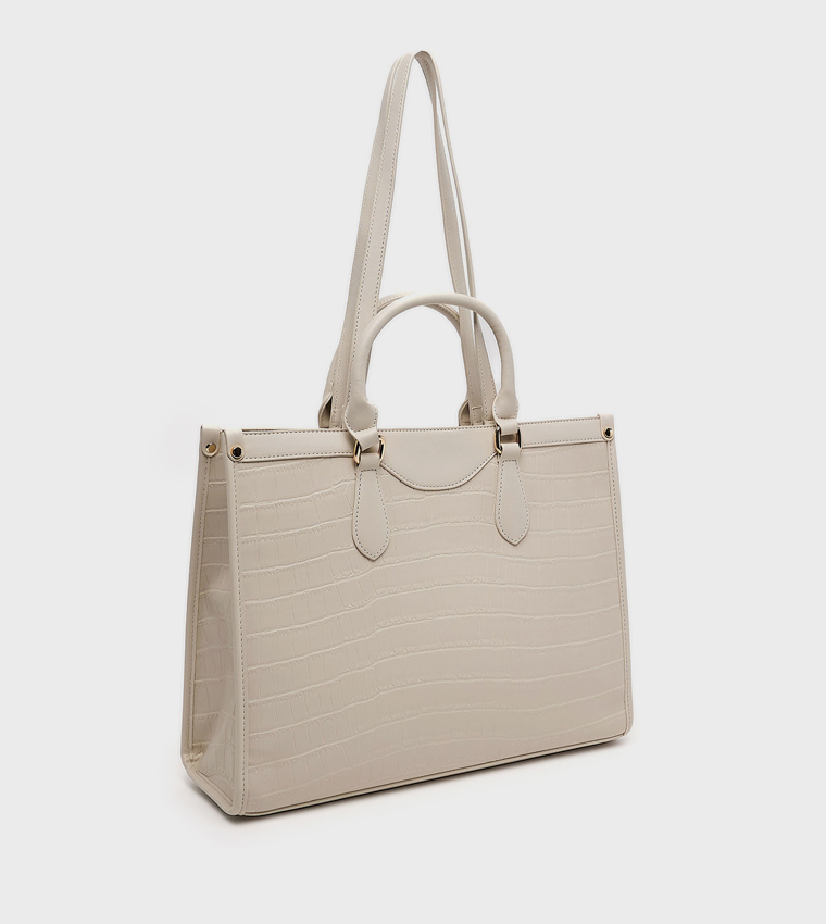 Textured Satchel Bag