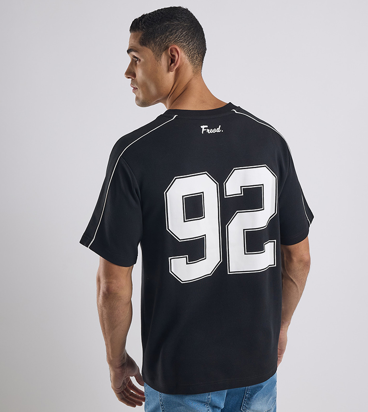 Printed T-Shirt with Crew Neck and Short Sleeves