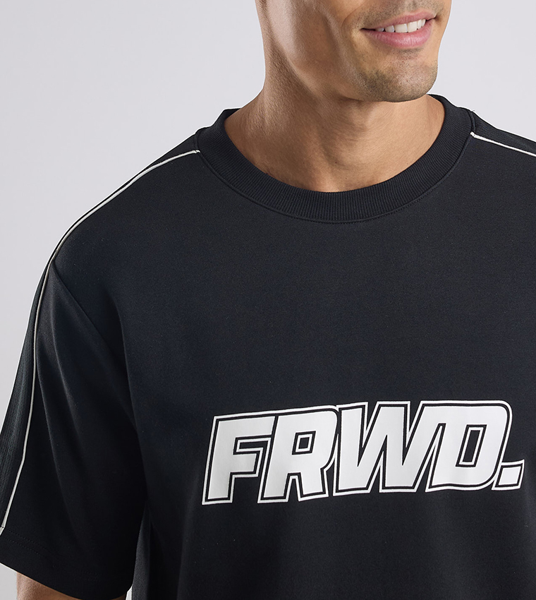 Printed T-Shirt with Crew Neck and Short Sleeves