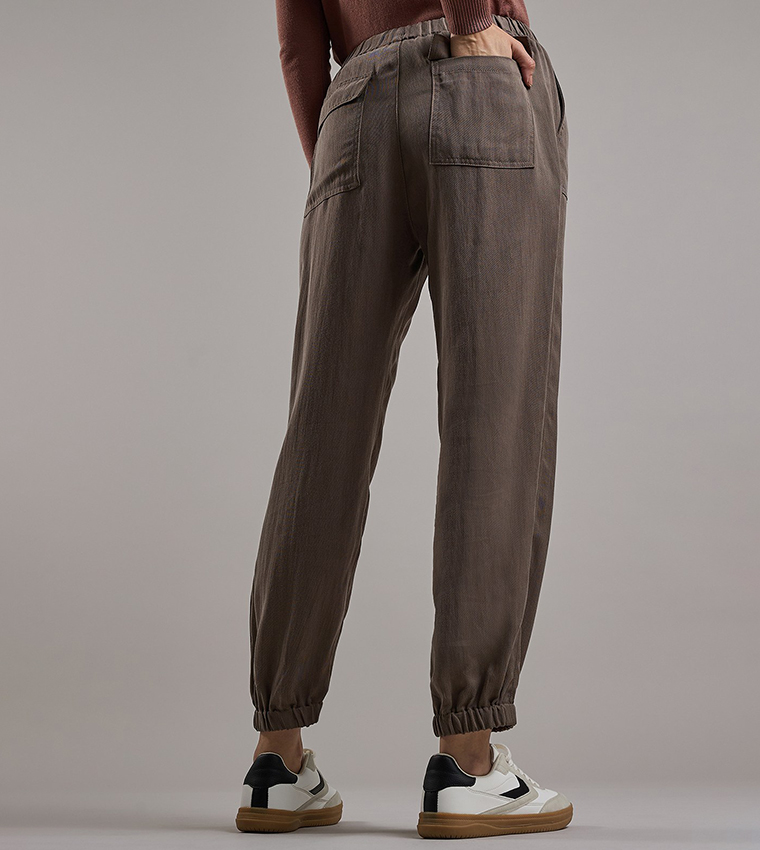 Textured Joggers with Drawstring Waist