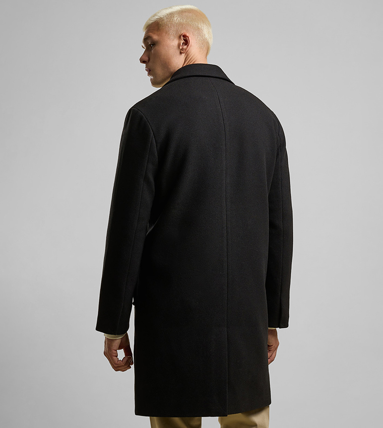 Solid Overcoat with Button Closure