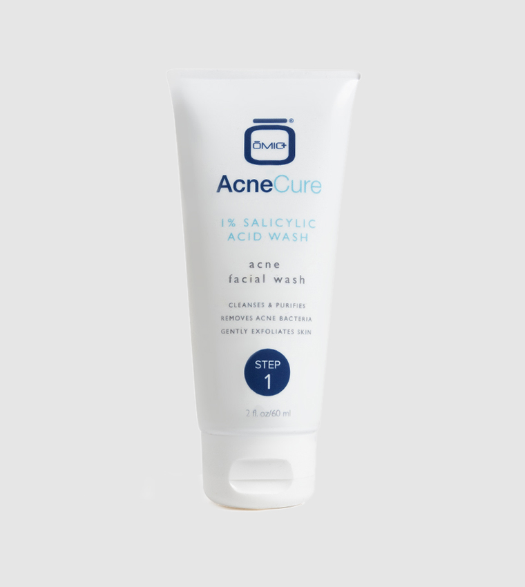 Omic+ Acne Cure Facial Wash 1% Salicylic Acid, 60 ml