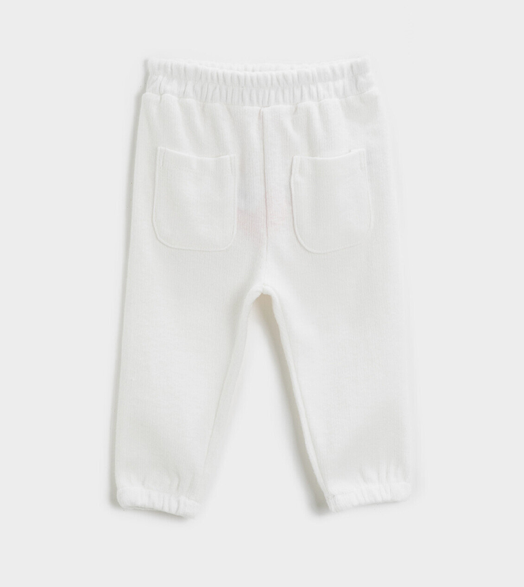 Solid Elastic Waist Sweatpants