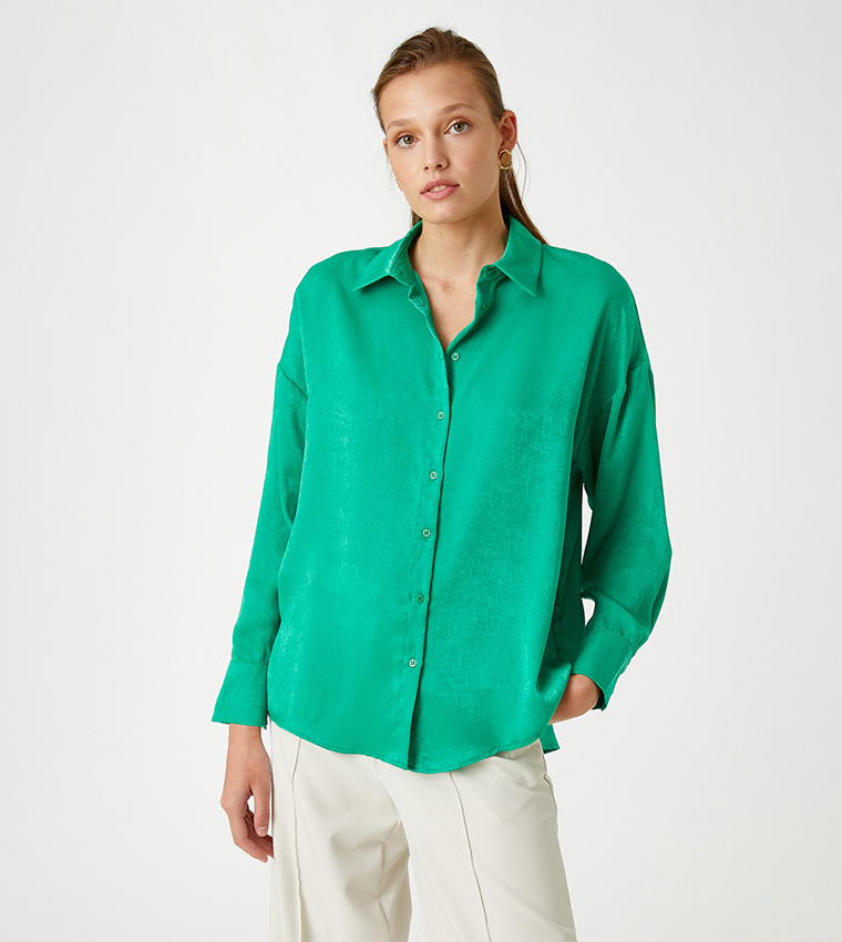 long sleeve green shirt