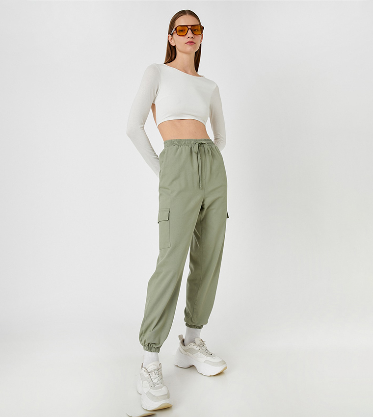 Drawstring Waist Jogger Pants