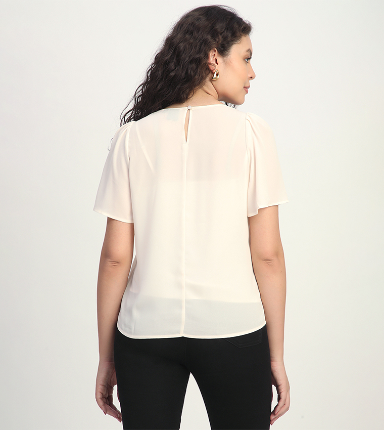 Solid Short Sleeves Top