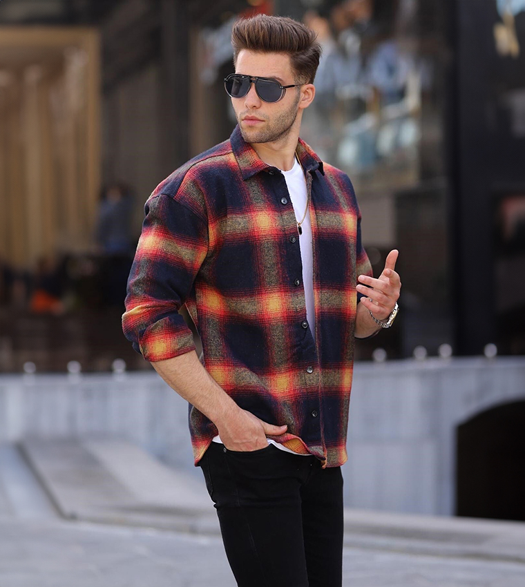 Plaid Long Sleeves Shirt