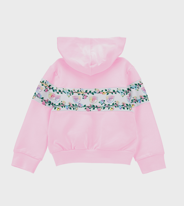Printed Detail Hooded Jacket
