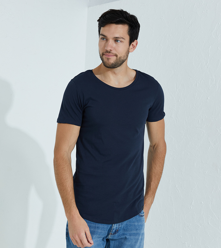 Navy blue t shirt shop for men