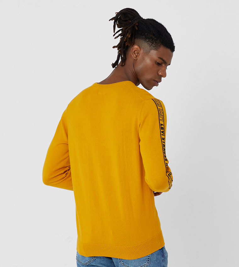 Buy Levi's Long Sleeve Crew Neck Sweatshirt In Yellow | 6thStreet Kuwait