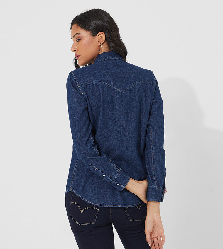 Pocket Detail Denim Shirt