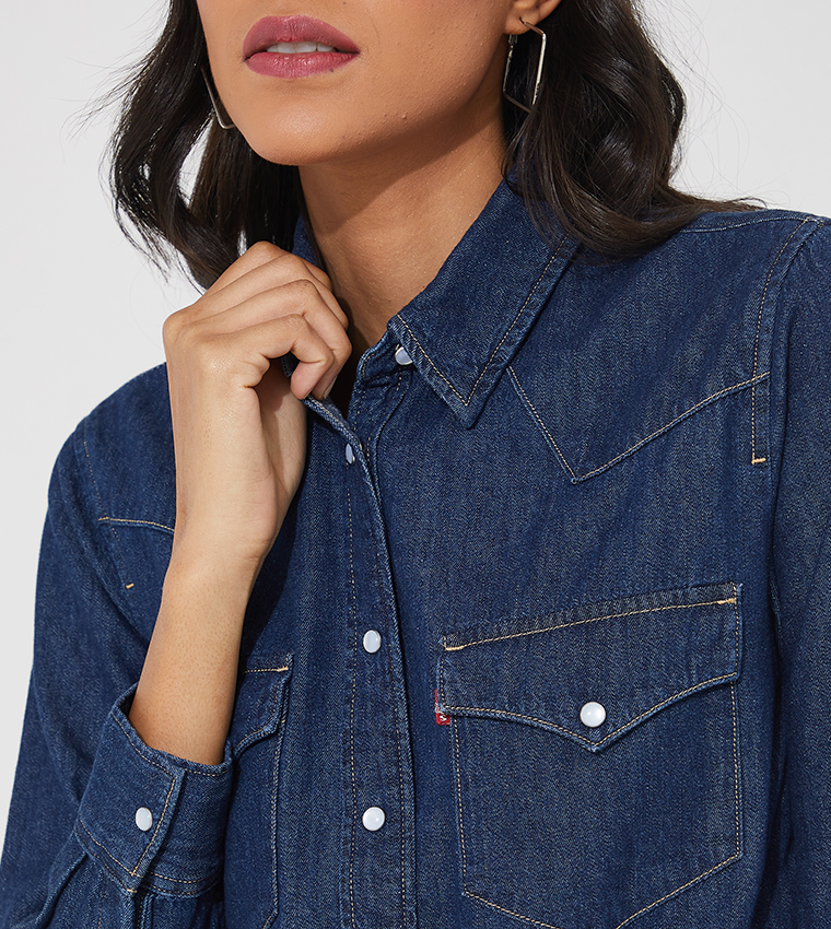 Pocket Detail Denim Shirt