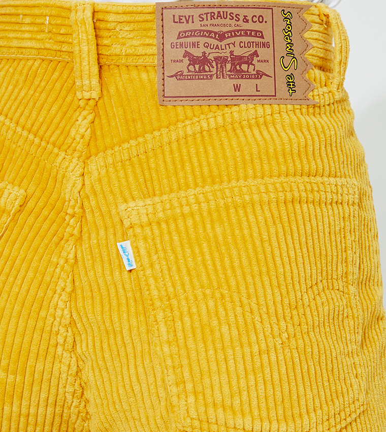 Buy Levi's The Simpsons High Loose Corduroy Pants In Yellow