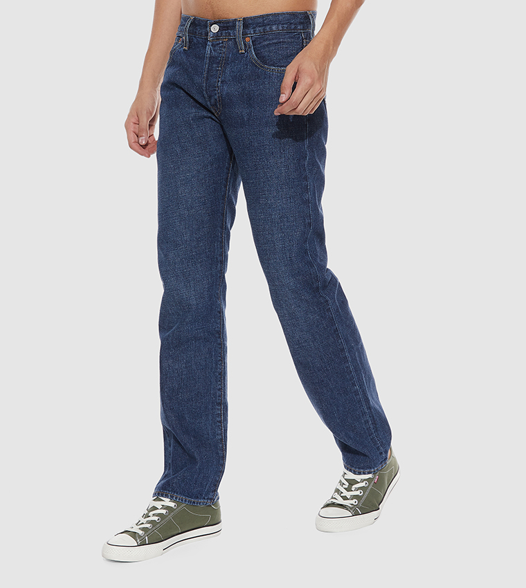 Buy Levi's 501® Original Straight Fit Jeans In Blue | 6thStreet Saudi ...