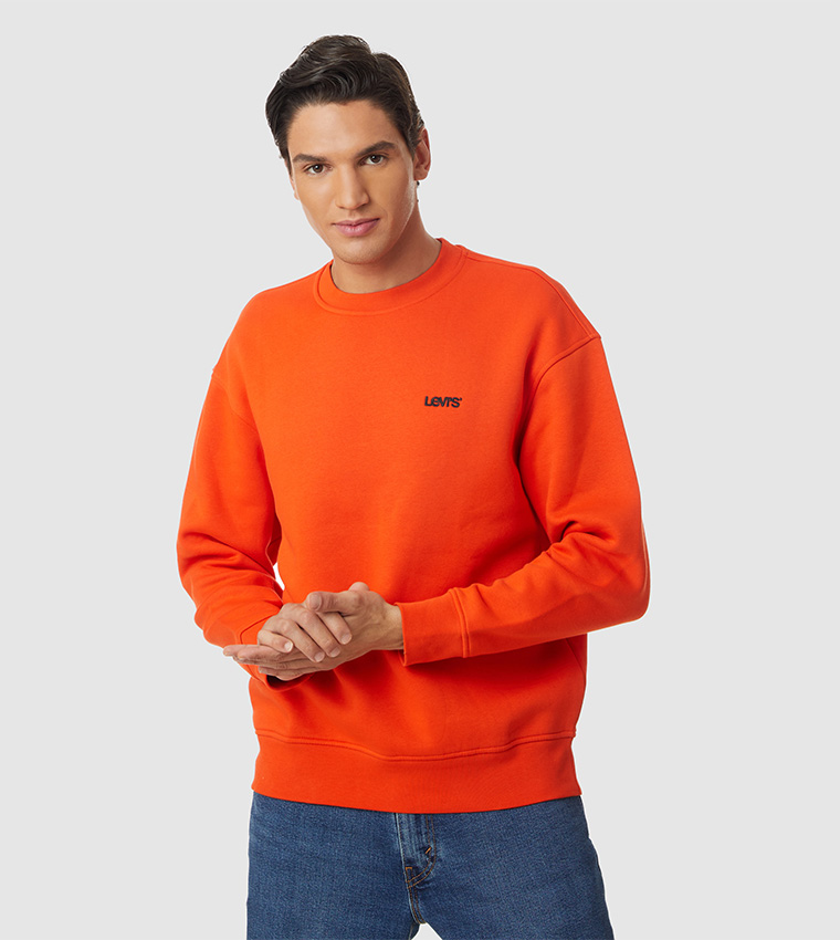 Buy Levi's Logo Embroidered Seasonal Crewneck Sweatshirt In Orange |  6thStreet UAE