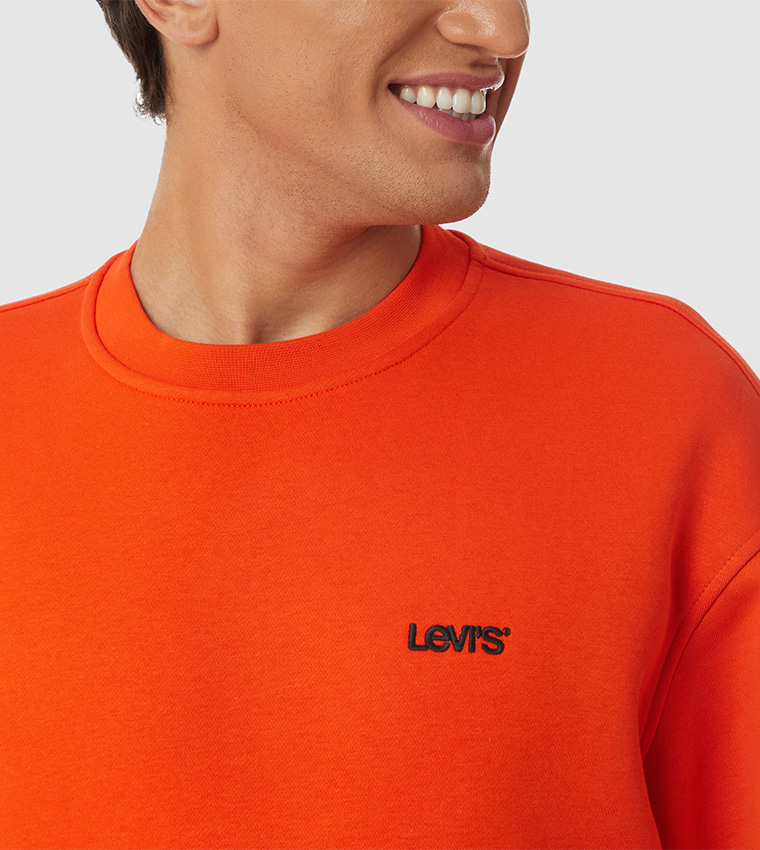 Buy Levi's Logo Embroidered Seasonal Crewneck Sweatshirt In Orange |  6thStreet UAE