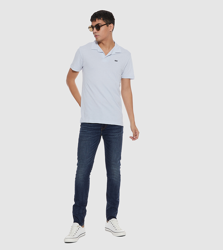 Buy Levi's Resort Collar Polo T Shirt In Blue | 6thStreet Bahrain