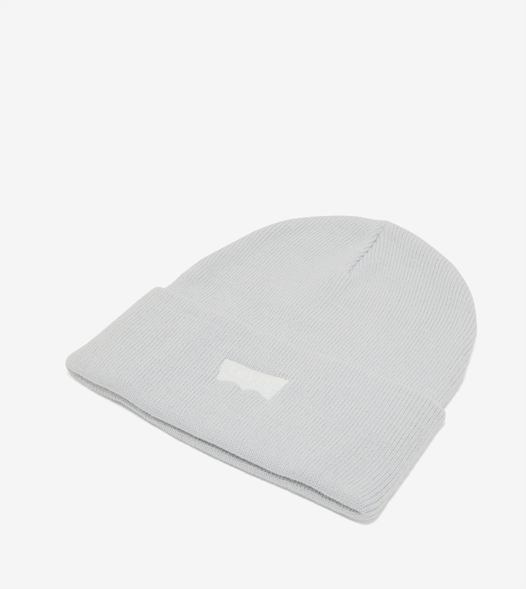 Tonal Batwing Logo Slouchy Beanie Hat
