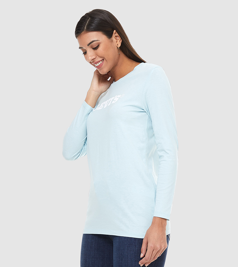 Long Sleeve Logo Printed T-Shirt