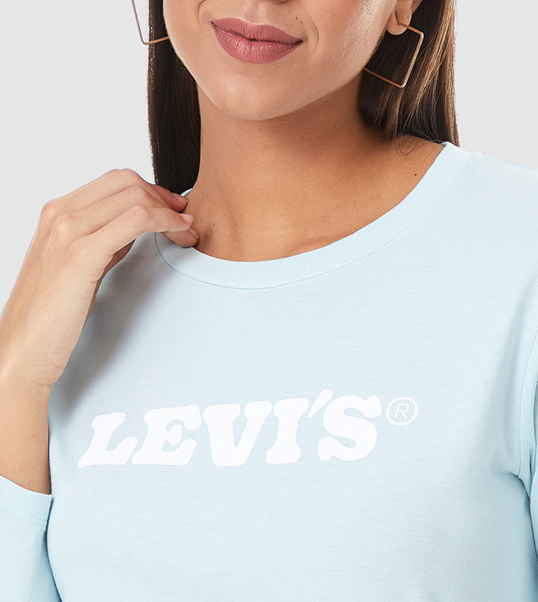 Long Sleeve Logo Printed T-Shirt