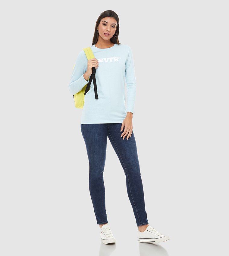 Long Sleeve Logo Printed T-Shirt