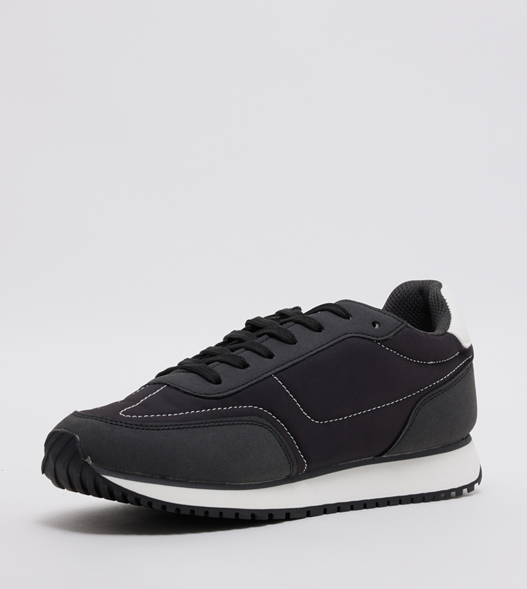 Logo Detail Lace-Up Sneakers
