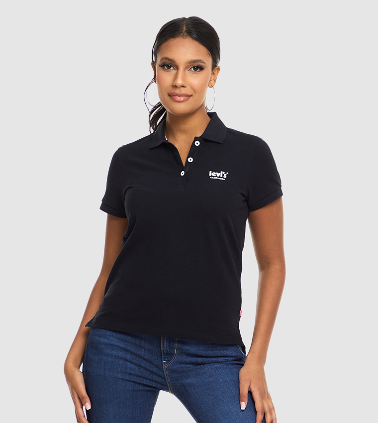 Buy Levi's Logo Printed Polo T Shirt In Black | 6thStreet Bahrain