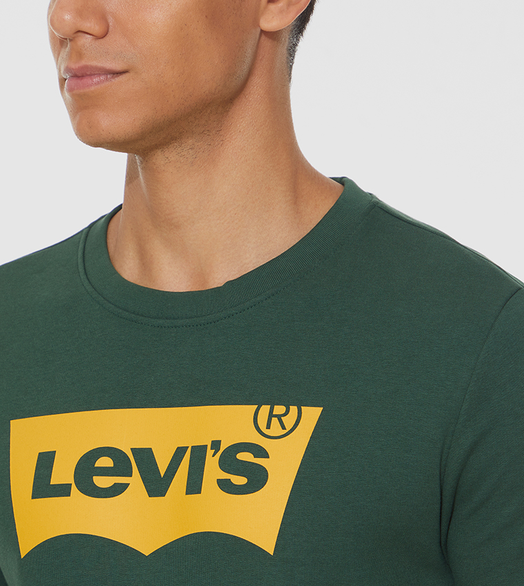 Buy Levi's Logo Printed Batwing Sweatshirt In Green | 6thStreet Kuwait