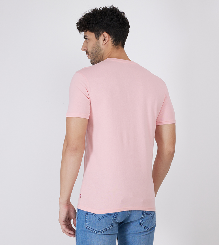 تيشيرت بياقة مستديرة وطبعة جرافيك 