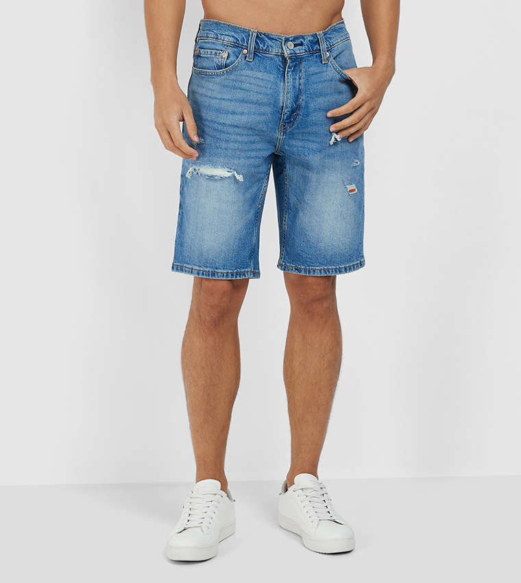 Tapered clearance jean shorts