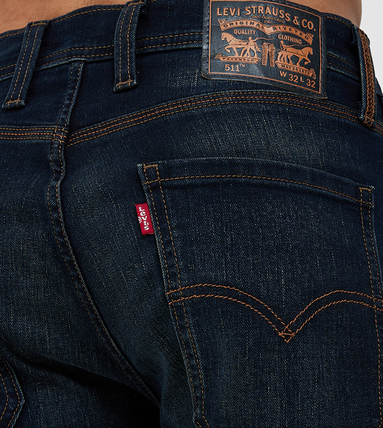 Buy Levi's 511 Faded Slim Fit Jeans In Navy | 6thStreet Saudi Arabia