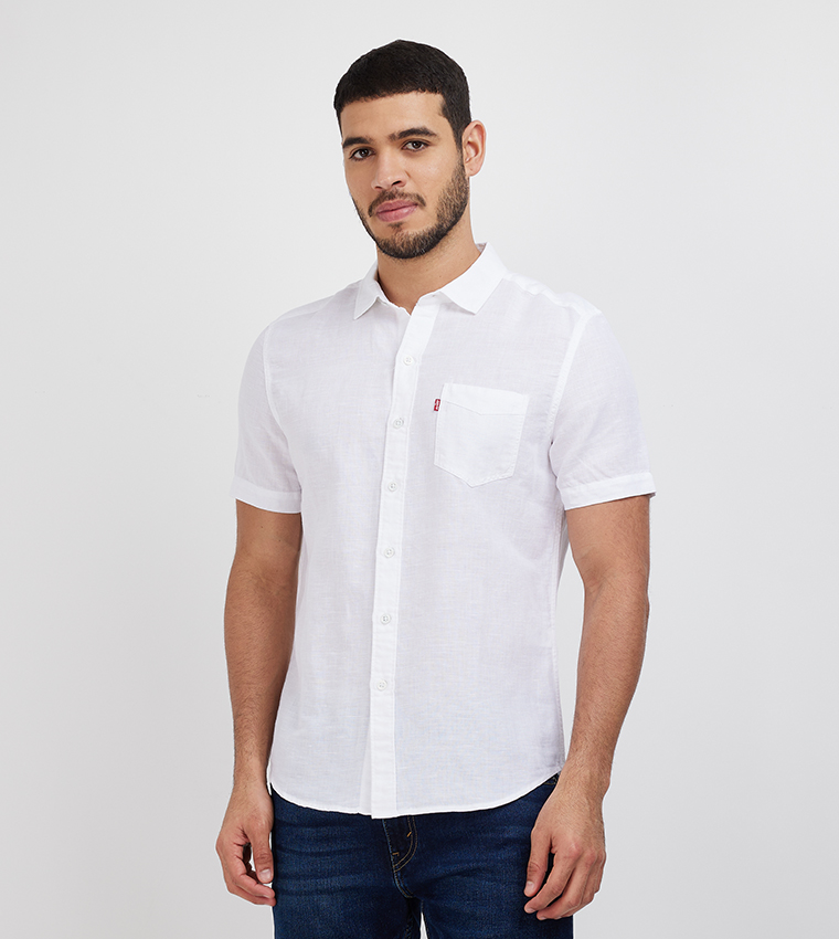 Pocket Detail Short Sleeves Shirt