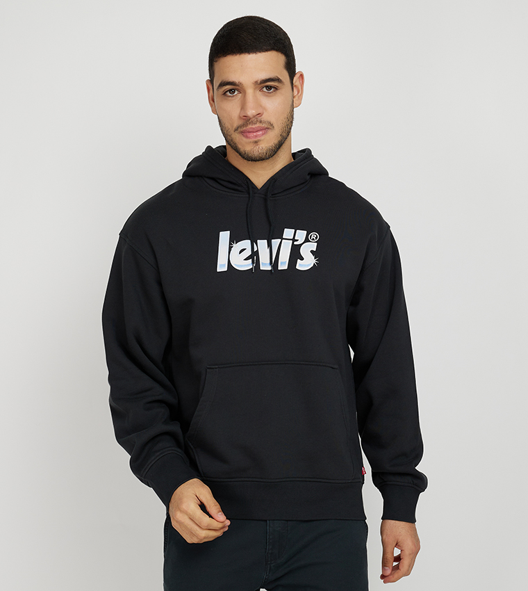 Logo Printed Relaxed Fit Hoodie