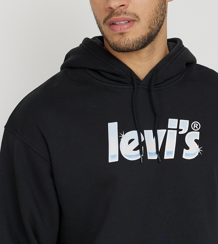 Logo Printed Relaxed Fit Hoodie
