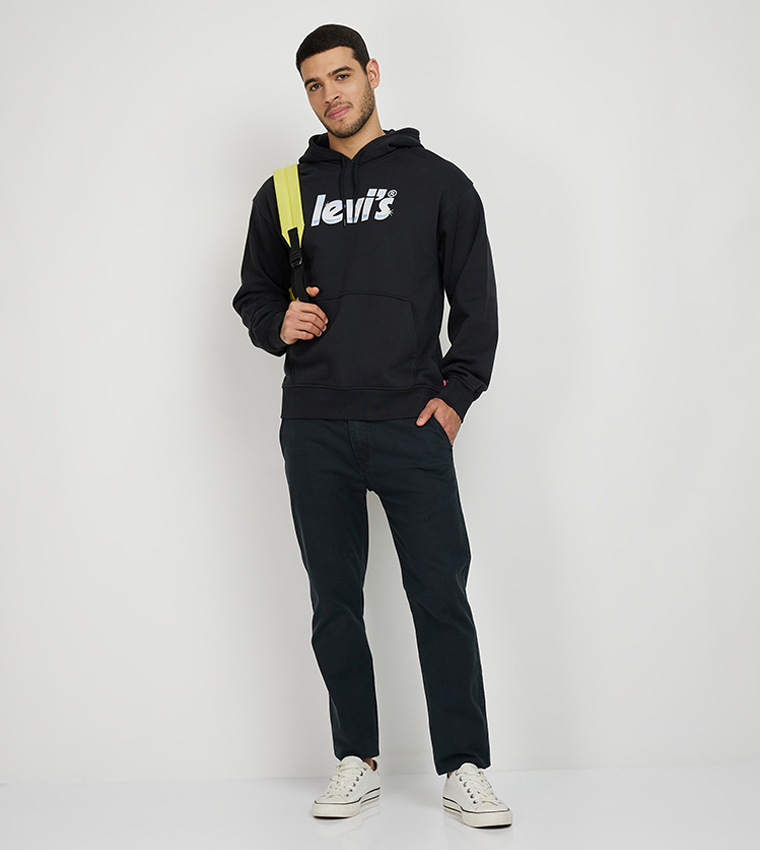 Logo Printed Relaxed Fit Hoodie