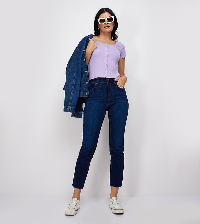 Britt Snap Button Front Top