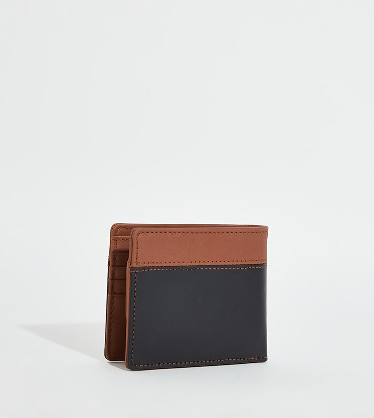 Color Block Bi-Fold Wallet
