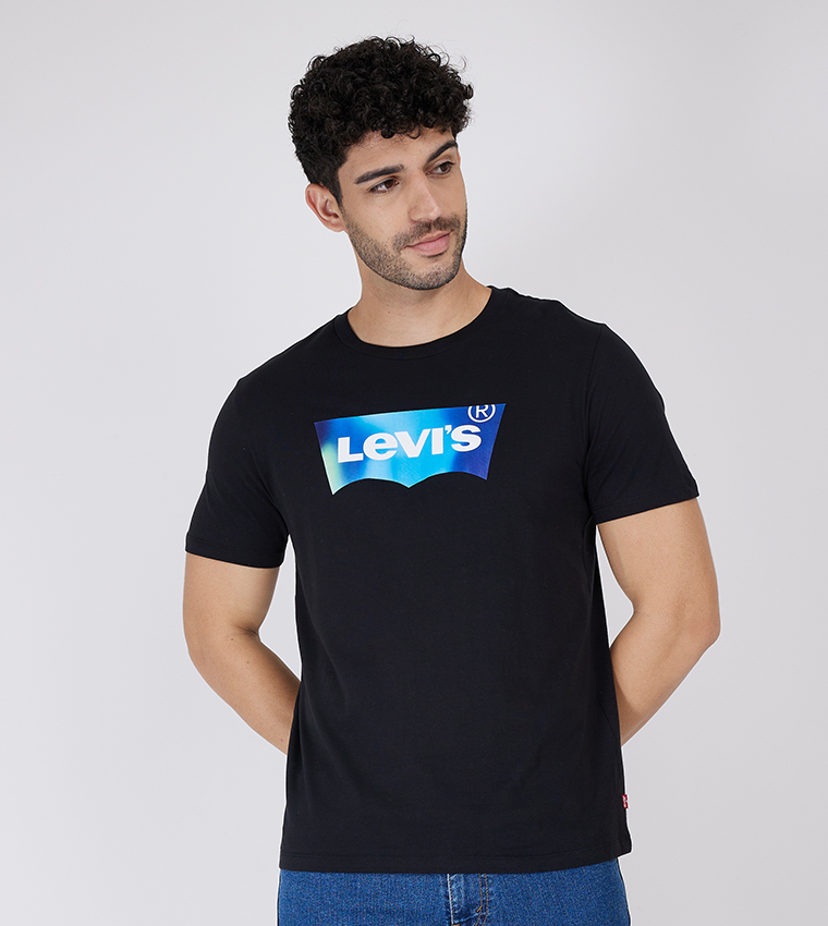 Buy Levi's Logo Printed Crew Neck T Shirt In Black | 6thStreet Saudi Arabia
