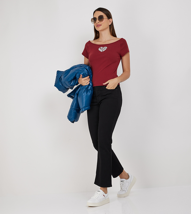 314 Solid Flared Jeans