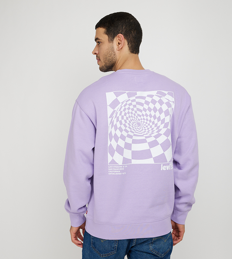 Logo Printed Relaxed Fit Crew Neck Sweatshirt