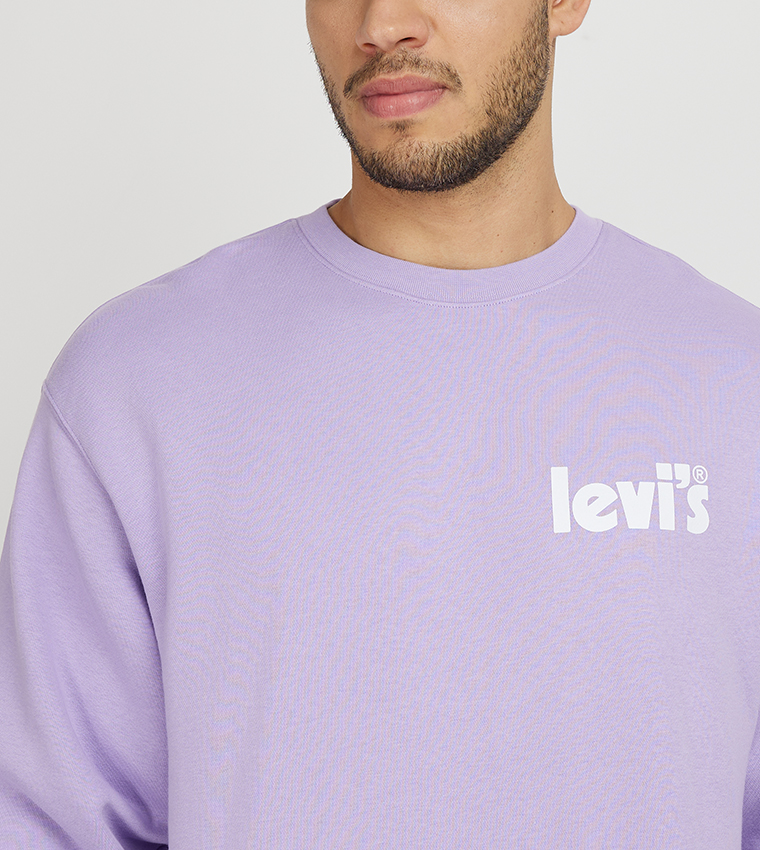 Logo Printed Relaxed Fit Crew Neck Sweatshirt