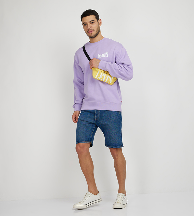 Logo Printed Relaxed Fit Crew Neck Sweatshirt
