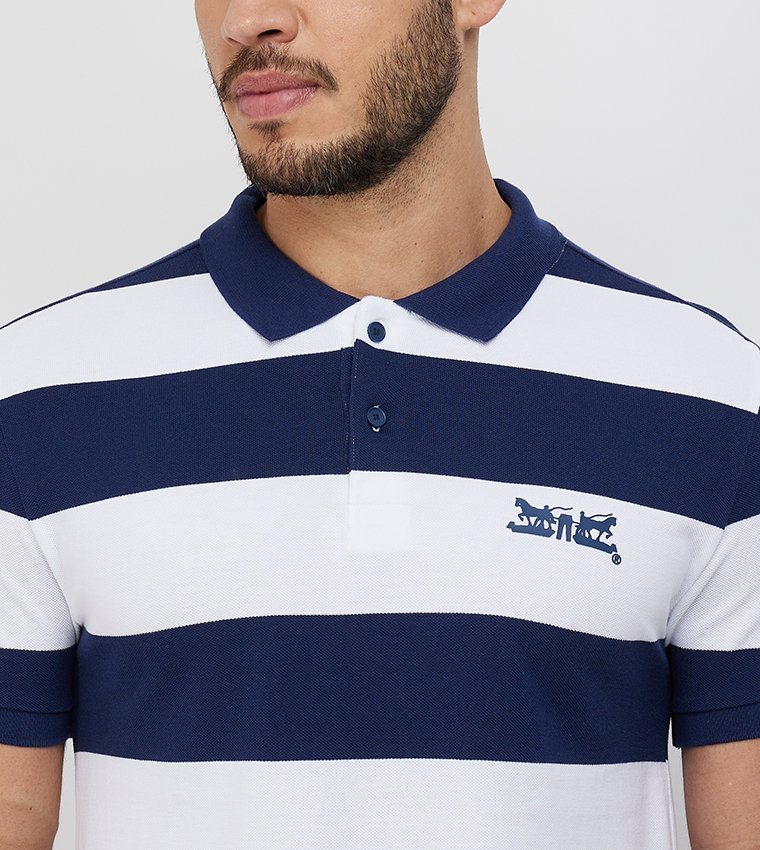 Striped Short Sleeves Polo T-Shirt
