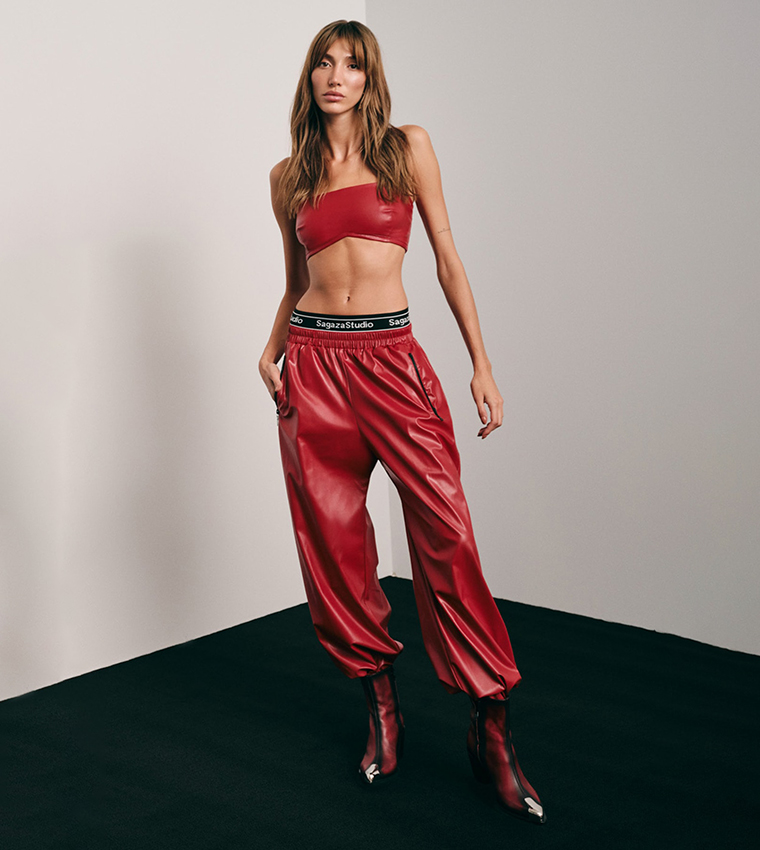 Buy Trendyol X Sagaza Studio Elastic Detailed Trousers In Buy Trendyol X Sagaza Studio Elastic Detailed Trousers In