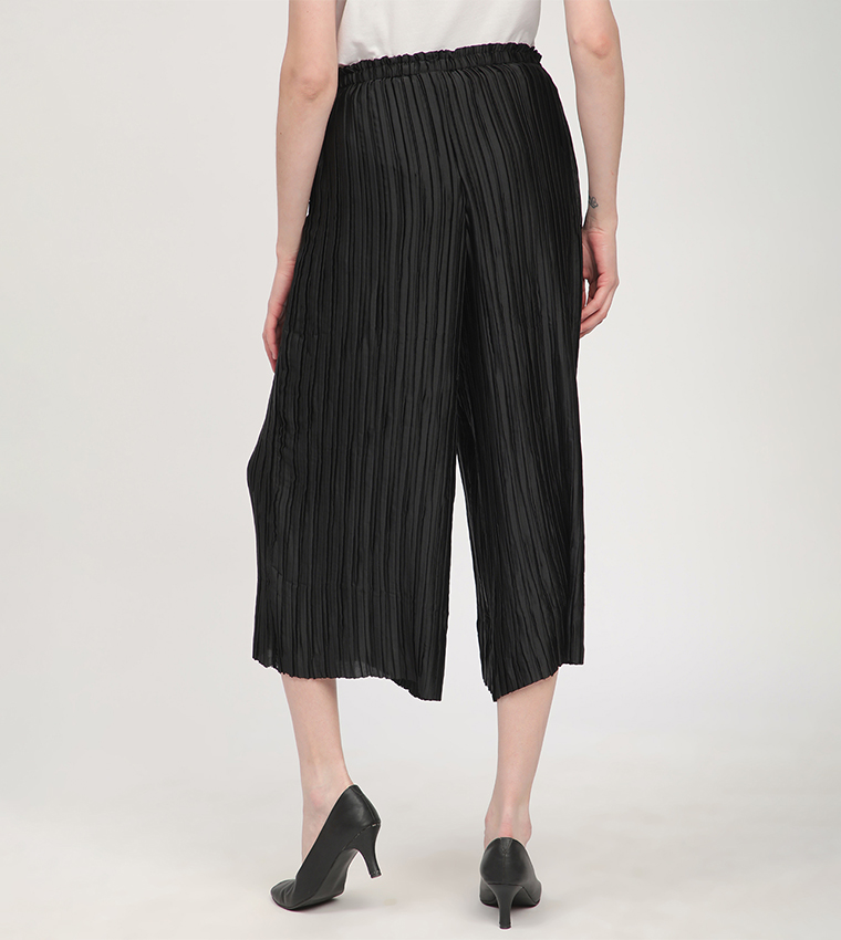 Pleated Elastic Waist Culottes