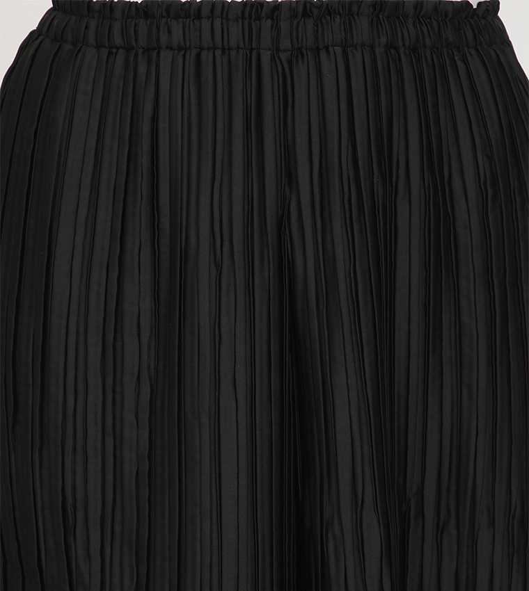 Pleated Elastic Waist Culottes