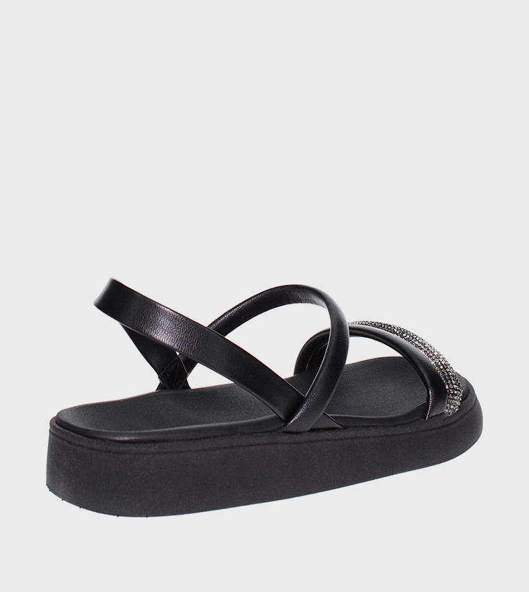 AAMIR Embellished Slingback Flat Sandals