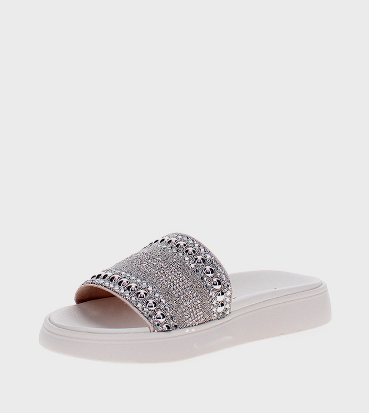 Embellished Open Toe Comfort Sandals